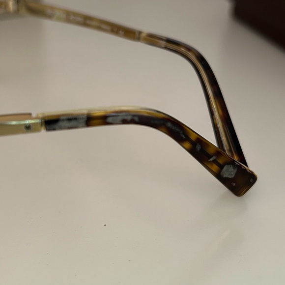 Michael Kors Tortoiseshell Brown and Gold Rectangular Eyeglasses - Picture 7 of 9